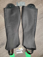 Leather Half Chaps, Back Zips, Box, tag *new