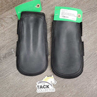 Pr Closed Schooling Boots, velcro, bag *vgc, mnr dirt, hair, rubs & pills