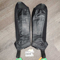 JUNIORS Pr Synthetic Mesh Half Chaps *gc, mnr dirt, creased, folded/holey edges