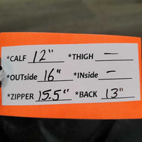 JUNIORS Pr Synthetic Mesh Half Chaps *gc, mnr dirt, creased, folded/holey edges