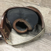 1 ONLY Right Heel Boot *gc, clean, faded, stretched & torn elastic, marker, stains, seam rubs, chips, frayed & hairy velcro