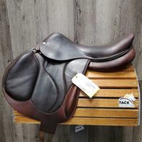 18" *W 6" Devoucoux Chiberta Monoflap Saddle, 2 Breastplate D Rings, Green Devoucoux Nylon Cover, Lg Front & Back Exterior Blocks, Foam Panels, Flaps: 13"L x 13.5"W Serial #: 15S13006094 Arcade Normale 18 1A 2PB D3D