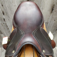 18" *W 6" Devoucoux Chiberta Monoflap Saddle, 2 Breastplate D Rings, Green Devoucoux Nylon Cover, Lg Front & Back Exterior Blocks, Foam Panels, Flaps: 13"L x 13.5"W Serial #: 15S13006094 Arcade Normale 18 1A 2PB D3D