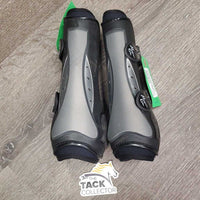 Pr Open Front Boots, tabs *vgc, clean, mnr scrape, scratches & hairy