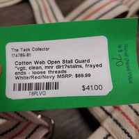 Cotton Web Open Stall Guard *vgc, clean, mnr dirt?stains, frayed ends - loose threads