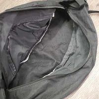 English Saddle - Nylon & Fleece Cantle - Trail Bag *vgc, clean, clumpy fleece, hair, mnr undone stitchign & loose thread