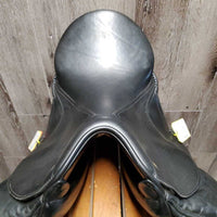 18" Adj *set XW 6.25" Schleese Liberty Dressage Saddle, 2 Lg Front Velcro Blocks, Navy Schleese Fleece Lined Cover, Cutback Pommel, Shoulder Relief Panels, Rear Gussets, Wool Flocking, Flaps: 17"L x 12.5"W Serial #: 3 HW SR 4-18 10366S0411