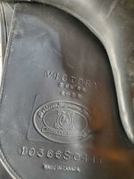 18" Adj *set XW 6.25" Schleese Liberty Dressage Saddle, 2 Lg Front Velcro Blocks, Navy Schleese Fleece Lined Cover, Cutback Pommel, Shoulder Relief Panels, Rear Gussets, Wool Flocking, Flaps: 17"L x 12.5"W Serial #: 3 HW SR 4-18 10366S0411