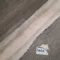 Nylon Web Fleece Lined Girth, 2x Els, D Ring *gc, clean, stains, hairy, clumpy, dingy, rubs, pills