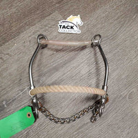 #937 Jim Warner Lariat Noseband Mechanical Western Hackamore, Chain *gc, clean, v.rusty connectors, stains