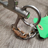 #937 Jim Warner Lariat Noseband Mechanical Western Hackamore, Chain *gc, clean, v.rusty connectors, stains