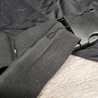 Lycra Shoulder Guard, buckle *fair, clean, thin, seam rubs, v.clumpy, rubs & pilly, threads