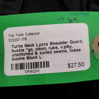 Lycra Shoulder Guard, buckle *gc, clean, rubs, v.pilly, unstitched & curled seams, loose buckle