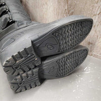 Tall Fleece Lined Winter Boots, velcro *xc, mnr dirt, hair