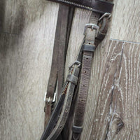 FS Rsd Padded Bridle, Wide Noseband, Thick Braided Reins *gc, dirty, dents, xholes, creases, rubs, gunk, loose stitch