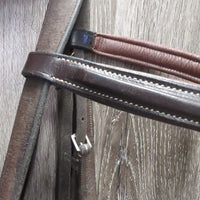 FS Rsd Padded Bridle, Wide Noseband, Thick Braided Reins *gc, dirty, dents, xholes, creases, rubs, gunk, loose stitch