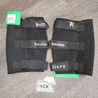 2 Neoprene Knee Boots *gc, hairy, clumpy, dirt, stains, clean, marker, gouges, UNSTITCHED elastic