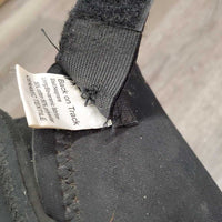 2 Neoprene Knee Boots *gc, hairy, clumpy, dirt, stains, clean, marker, gouges, UNSTITCHED elastic