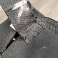 2 Neoprene Knee Boots *gc, hairy, clumpy, dirt, stains, clean, marker, gouges, UNSTITCHED elastic