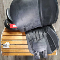 17.5 XW *8" Sankey Black Label All Purpose, 2 Billet Guards, 2 Front Velcro Blocks, Black Sankey Cover