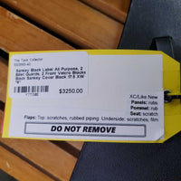 17.5 XW *8" Sankey Black Label All Purpose, 2 Billet Guards, 2 Front Velcro Blocks, Black Sankey Cover