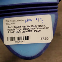 Soft Touch Flexible Body Brush, Handle *vgc, clean, rubs, stains?dirt & hair