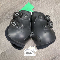 "XPro" Neoprene Hind Boots, velcro *gc, clean, rubs, thin edges, faded, dirt, velcro: crumpled & curled edges