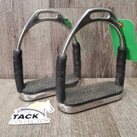 Flexi Stirrup Irons, grips *gc, clean, mnr dirt, scratches, stains & rubs