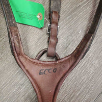 Rsd Leather & Elastic Breastplate, Running Martingale Attachment *gc, dirty, marker, rubs, faded, scrapes, stains