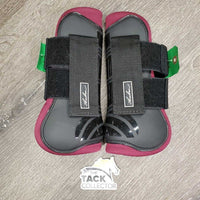 Open Front & Hind Boots, velcro *vgc/xc, clean, mnr hair, scratches & rubs