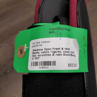 Open Front & Hind Boots, velcro *vgc/xc, clean, mnr hair, scratches & rubs