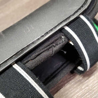 4 Open Front & Hind Boots, tabs *gc, clean, mnr rubs, scrapes, hair, torn edge