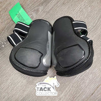 4 Open Front & Hind Boots, tabs *gc, clean, mnr rubs, scrapes, hair, torn edge