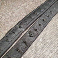 Pr Soft Nylon Lined Stirrup Leathers *gc, dents, dirt, threads, sticky, clean, rubs, mnr stretched holes