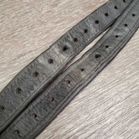 Pr Soft Nylon Lined Stirrup Leathers *gc, dents, dirt, threads, sticky, clean, rubs, mnr stretched holes