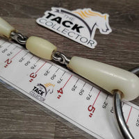 French Link Loose Ring Bit, center Roller, bag *gc/fair, clean, v.chewed, split, sharp edges