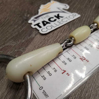 French Link Loose Ring Bit, center Roller, bag *gc/fair, clean, v.chewed, split, sharp edges
