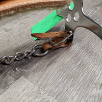 English Hackamore, chain chin strap, fleec *vgc, mnr dirt, rubs, hair & scuffs
