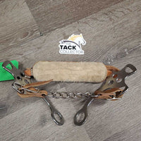 English Hackamore, chain chin strap, fleec *vgc, mnr dirt, rubs, hair & scuffs