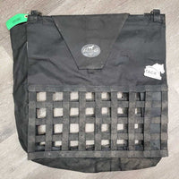 Double Sided Slow Feed Nylon Web Hay Bag *gc/fair, dirty, rubs, frayed, faded, no straps, faded