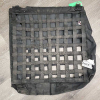 Double Sided Slow Feed Nylon Web Hay Bag *gc/fair, dirty, rubs, frayed, faded, no straps, faded