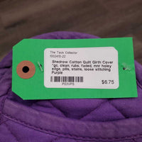 Cotton Quilt Girth Cover *gc, clean, rubs, faded, mnr holey edge, pills, stains, loose stitching