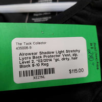 Light Stretchy Lycra Back Protector Vest, zip, Level 2, *02/2014 *gc, dirty, hair