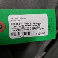 Soft Shell Show Jacket *vgc, frayed button holes, Rt Sleeve: rubs, pills & mnr stain