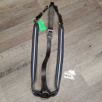 Leather & Elastic Breastplate, snap *gc, dirty, hair, edge scrapes & chews?, faded, NO Running