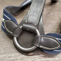 Leather & Elastic Breastplate, snap *gc, dirty, hair, edge scrapes & chews?, faded, NO Running
