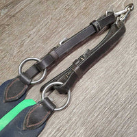 Leather & Elastic Breastplate, snap *gc, dirty, hair, edge scrapes & chews?, faded, NO Running