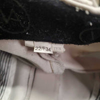 Euro Seat Breeches *gc/fair, undone seam stitching, seam puckers, stains, peeled stickies