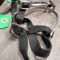 Plastic Roller Ball Spurs, 2x Nylon Straps *gc, clean/mnr dirt & v.dirty/gunky balls, rubs Straps: like new