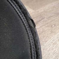 Pr Wrap Around Neoprene Bell Boots, velcro, Fleece Top *gc/fair, clean, scratches, scrapes, holey edges, fleece: clumpy & stiff